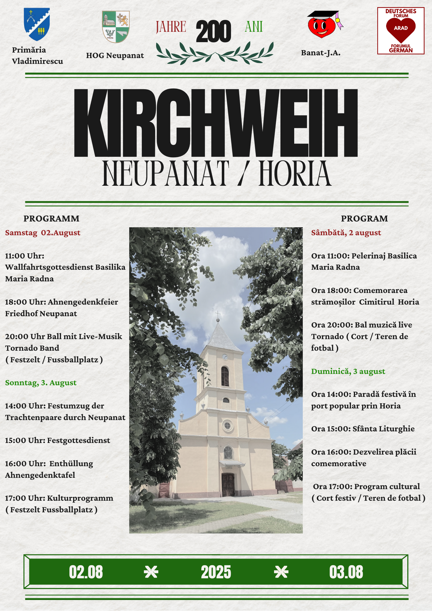 Kirchweich Neupanat/Horia 2025